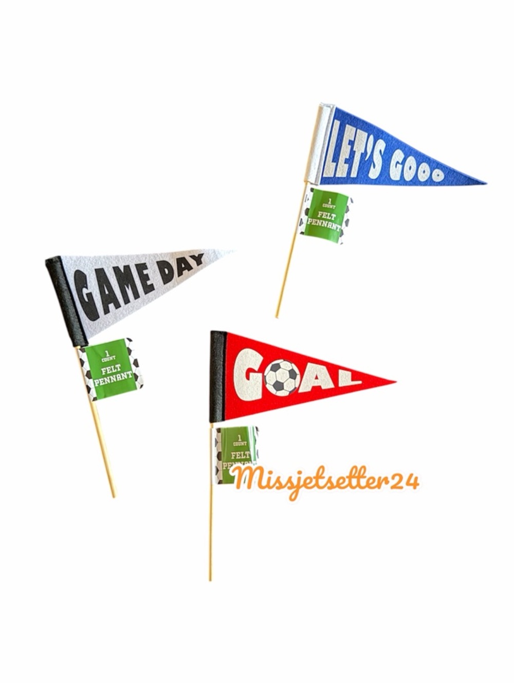 Target Soccer Felt Pennant Let’s Go Game Day Goal New